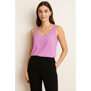 Lilac Open Edit Scoopneck Office Casual Tank Size XL